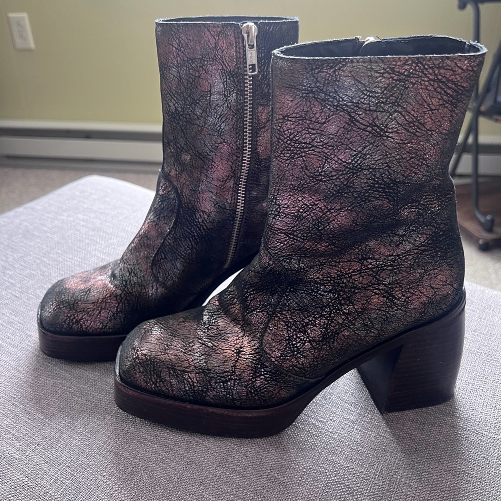 Free People Ruby Platform Bootie, 8US/38EU, Metallic Medley - Picture 4 of 4